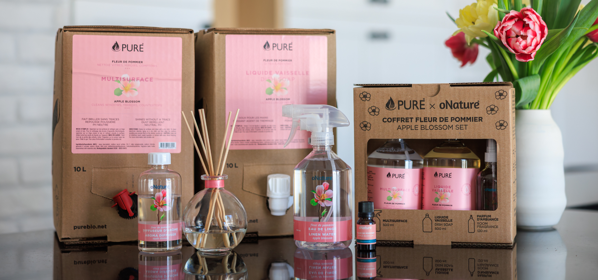 Collection Fleur de pommier PURE : le printemps en mode recharge 🌸