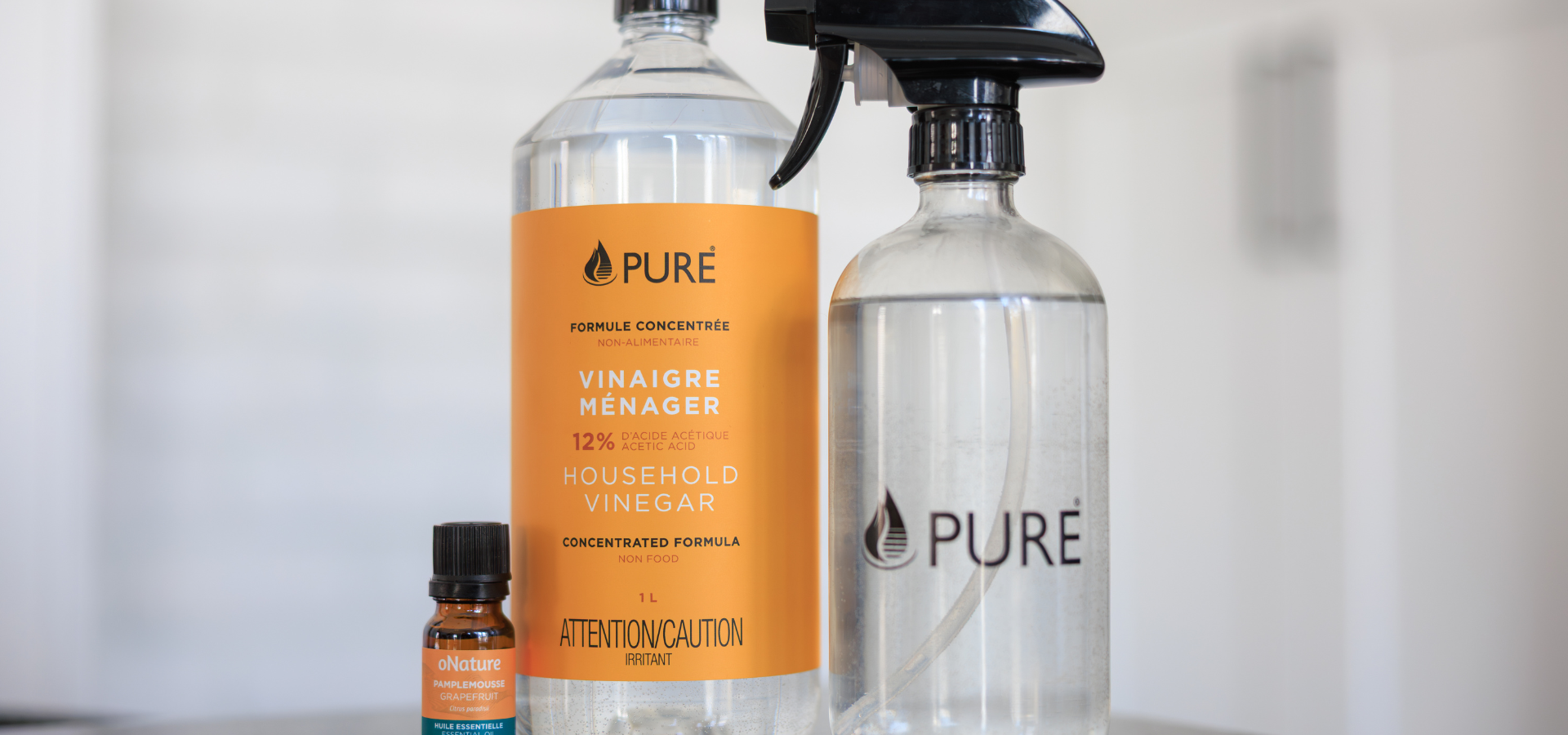 Recette DIY : Nettoyant tout usage naturel au vinaigre 12% et pamplemousse