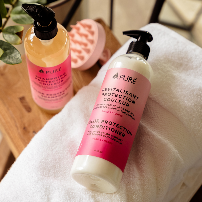 pure Revitalisant protection couleur poire et cerise