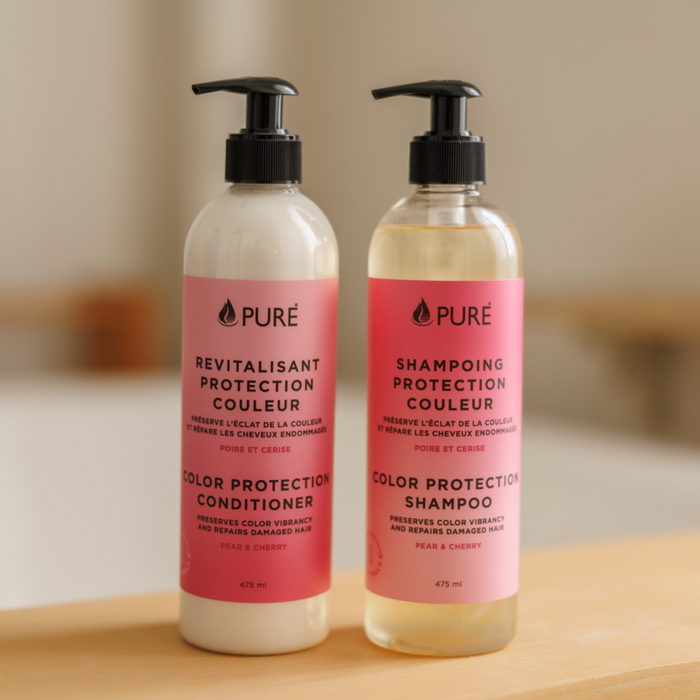 pure Ensemble Duo cheveux protection couleur poire et cerise